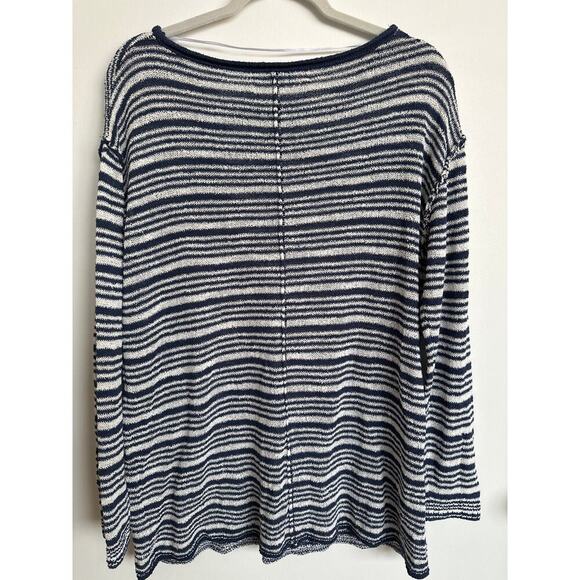 Free People Beach Knit Striped Lightweight Terry Cotton Sweater, Size S, NWOT - Picture 3 of 6
